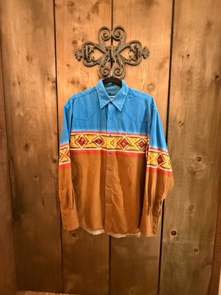Vintage Men’s Large Wrangler Snap Up Shirt