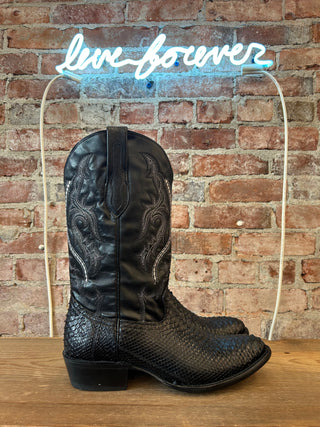 J.B. Dillon Genuine Snake Men’s Cowboy Boots Size 9.5/11 Women’s