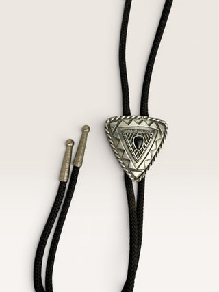Vintage Silver Triangle and Black Onyx