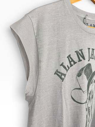 Alan Jackson Chop Shop Distressed Crop Top