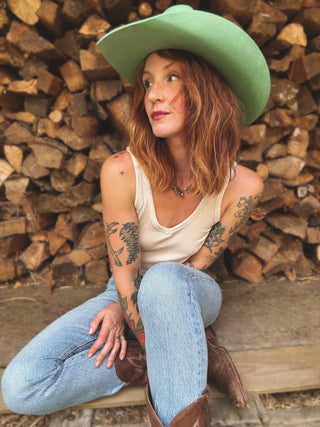 Cattleman Wool Felt Cowboy Hat Green