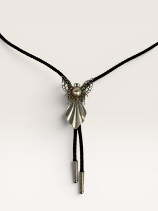 Vintage Silver Angel Bolo Tie