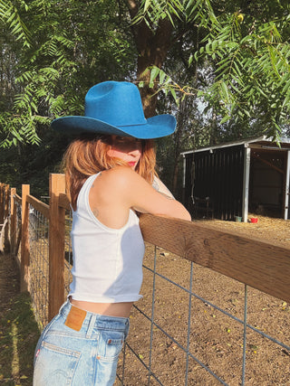 Cattleman Wool Felt Cowboy Hat Blue
