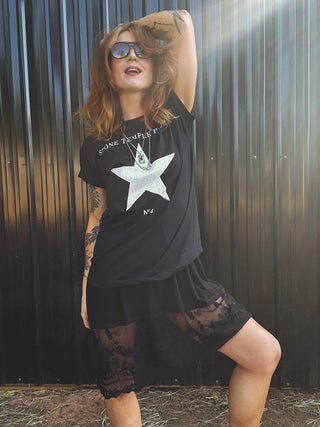 Sugar On Me Lace Trim Tank Dress