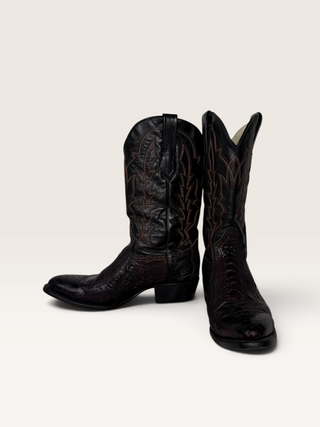 J.B. Dillon Ostrich Leg Cowboy Boots Size Men’s 11.5