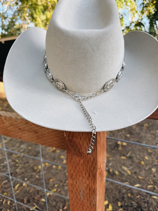 Twister Hat Band  1" Silver Conchos