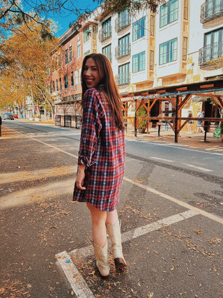 Wind River Plaid Flannel Dress