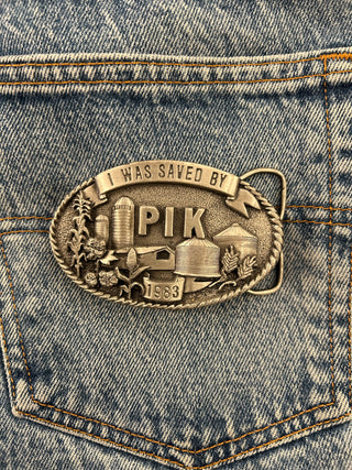 I Was Saved By PIK Belt Buckle