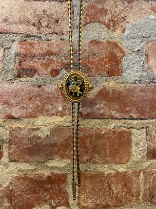 Gold Leafed Midnight Dancers Bolo Tie