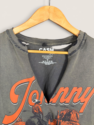 Johnny Cash Chop Shop Cropped T-Shirt