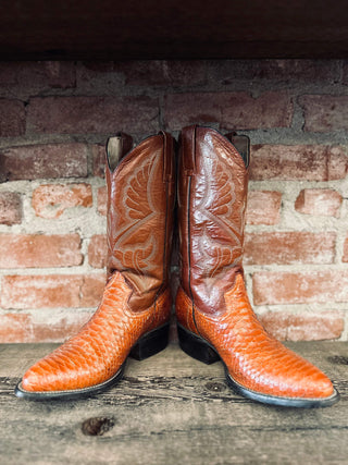 Vintage Snake Skin Cowboy Boots W Sz 9.5 Wide