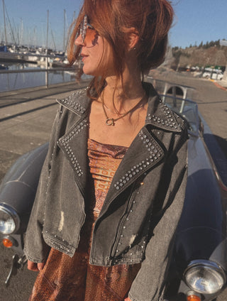 Silver Bullet Studded Moto Jacket