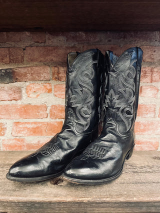 Vintage Dan Post Cowboy Boots M Sz 16 wide