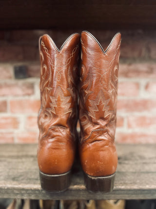 Vintage Dan Post Cowboy Boots M Sz 17