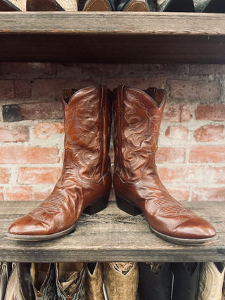 Vintage Dan Post Cowboy Boots M Sz 17
