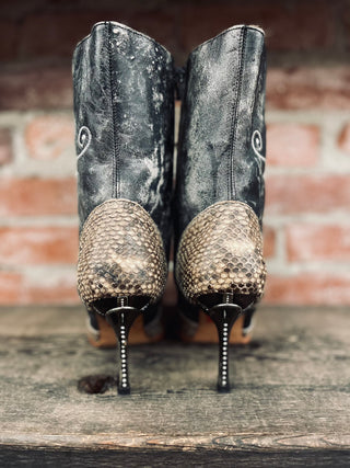 Vintage White Diamons Ankle Boots W Sz 9