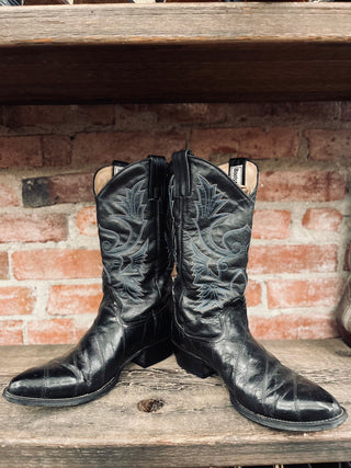 Vintage Boots & Co Eel Skin Cowboy Boots M Sz 11