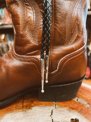 Sterling Onyx Bear Claw Bolo Tie