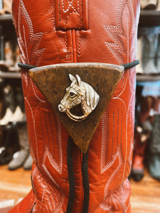 Wood Horse Bolo Tie