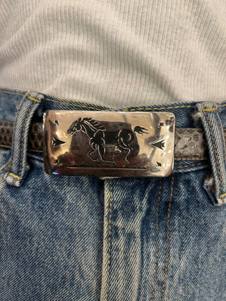 Vintage Running Mustang Belt Buckle