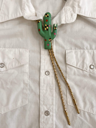 Cactus Bolo Tie