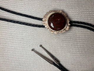 Antler Brecciated Jasper Bolo Tie