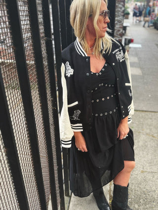 Joan Grommet Eyelet Midi Dress