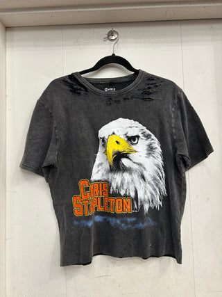 Chop Shop Chris Stapleton Destructed Cropped T-Shirt