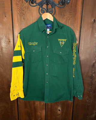 Vintage Men's Wrangler Bull Riding Button Up - Large