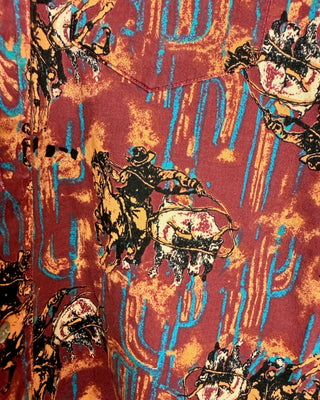 Vintage Men's Wrangler Western Button Up - Large
