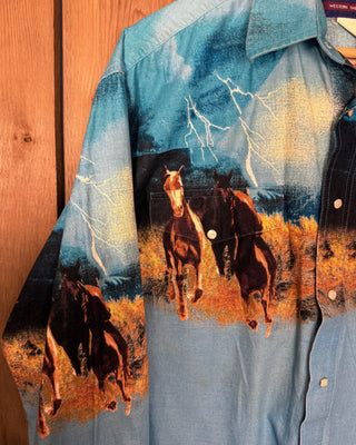 "The Thunder Rolls" Men's Wrangler Snap Up - XL