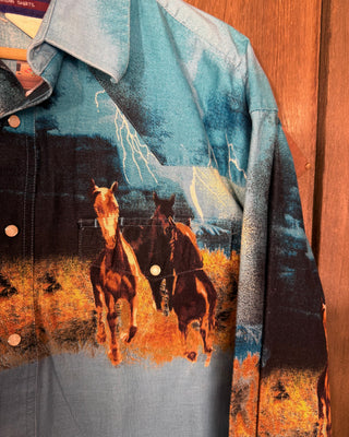 "The Thunder Rolls" Men's Wrangler Snap Up - XL