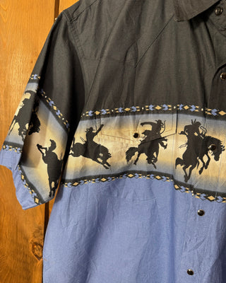 Vintage Men's Cumberland Outfitters Western Snap Up T-Shirt - 2XL