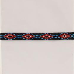 Beaded Stretch Black Twisted Hat Band