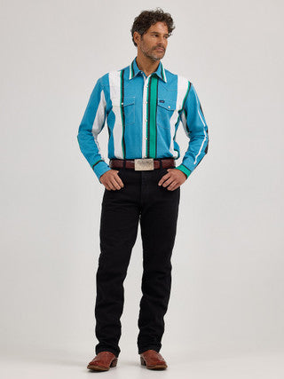 Wrangler® Vintage Inspired Brushpopper Long Sleeve Shirt