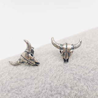 Silver Skull Studs