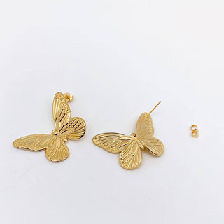 18K Gold Plated Butterfly Earrings