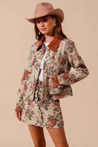 Letting Me Down Jacquard Tapestry Jacket