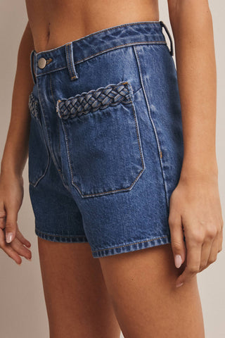 Outlaw Braided Denim Shorts