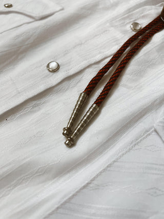 Red Agate Stone Bolo Tie