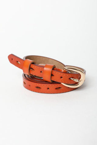 Scallop Skinny Belt